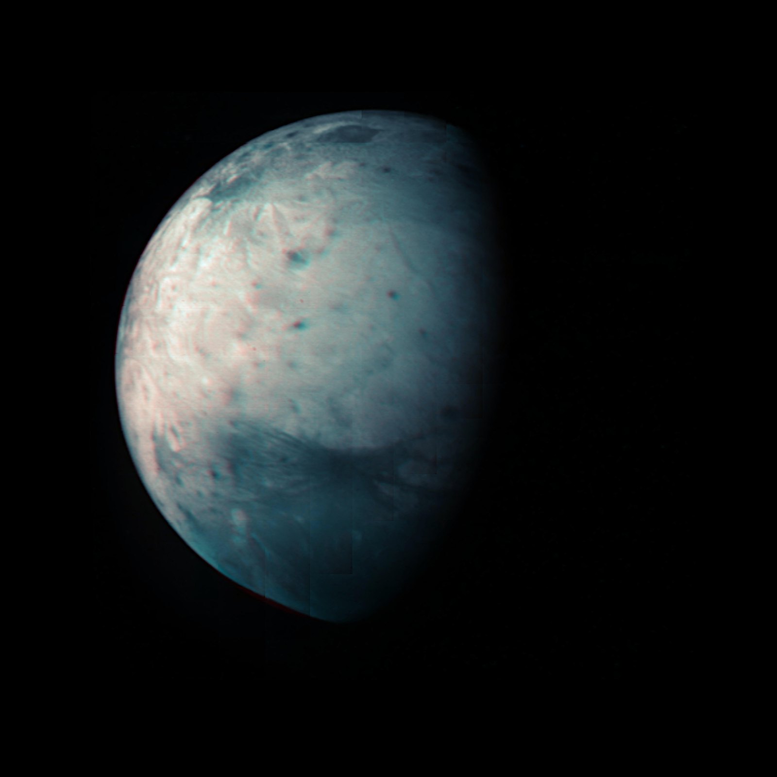 Ganymede: A world with its own field. The largest moon in the solar system, larger than Mercury. The only moon known to generate its own magnetic field.